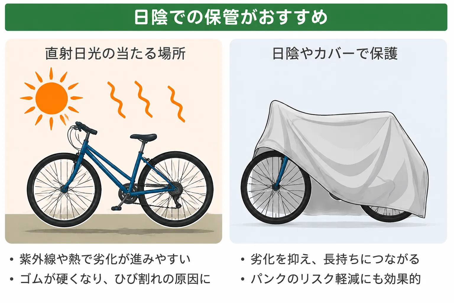 日陰での保管がおすすめ